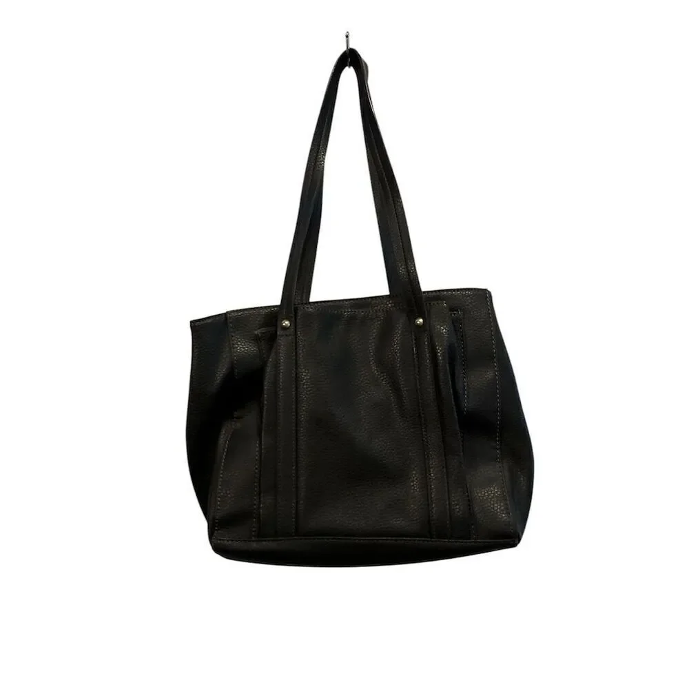 Relic Women's Black Geometric Shoulder Bag with Multiple Compartments‎